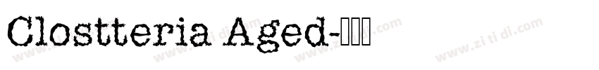 Clostteria Aged字体转换